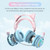 T25 RGB Stereo Cat Ear Bluetooth Wireless Headphones with Detachable Microphone(Pink)