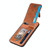 For iPhone 11 Pro Max Carbon Fiber Vertical Flip Zipper Phone Case(Brown)