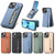 For iPhone 13 mini Carbon Fiber Vertical Flip Zipper Phone Case(Green)