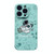 For iPhone XR Liquid Silicone Straight Side Phone Case(Green Astronaut)