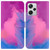 For Xiaomi Redmi Note 12 Pro+ Watercolor Pattern Flip Leather Phone Case(Purple Red)