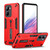 For Realme C33 4G Variety Brave Armor Finger Loop Holder Phone Case(Red)
