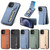 For iPhone 12 mini Carbon Fiber Vertical Flip Zipper Phone Case(Green)
