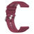 For Garmin Vivoactive3 20mm Cross Textured Solid Color Silicone Watch Band(Wine Red)