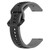 For Garmin Vivoactive4 22mm Convex Loop Two-Color Silicone Watch Band(Black+Grey)