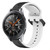 For Samsung Galaxy Watch 46mm 22mm Convex Loop Two-Color Silicone Watch Band(Black+White)
