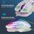 HXSJ T300 7 Keys 2400DPI 2.4G Colorful Luminous Wireless Mouse(White)