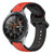 For Samsung Galaxy Watch 46mm 22mm Convex Loop Two-Color Silicone Watch Band(Red+Black)