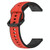 For Samsung Galaxy Watch 46mm 22mm Convex Loop Two-Color Silicone Watch Band(Red+Black)