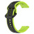 For Garmin Vivoactive4 22mm Convex Loop Two-Color Silicone Watch Band(Black+Lime)
