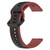 For Garmin Vivoactive3 Music 20mm Convex Loop Two-Color Silicone Watch Band(Black+Red)