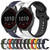 For Garmin Vivoactive4 22mm Convex Loop Two-Color Silicone Watch Band(Midnight Blue+White)