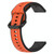 For Amazfit GTR 47mm 22mm Convex Loop Two-Color Silicone Watch Band(Orange+Black)