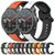 For Amazfit GTR 47mm 22mm Convex Loop Two-Color Silicone Watch Band(Orange+Black)