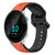 For Garmin Forerunner 55 20mm Convex Loop Two-Color Silicone Watch Band(Orange+Black)