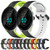 For Garmin Forerunner 55 20mm Convex Loop Two-Color Silicone Watch Band(Orange+Black)