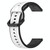 For Garmin Forerunner 645 20mm Convex Loop Two-Color Silicone Watch Band(White+Black)