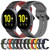 For Samsung Galaxy Watch Active 2 44mm 20mm Convex Loop Two-Color Silicone Watch Band(Olive Green + Black)
