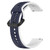 For Amazfit GTR 47mm 22mm Convex Loop Two-Color Silicone Watch Band(Midnight Blue + White)