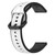 For Garmin Vivoactive3 20mm Convex Loop Two-Color Silicone Watch Band(White+Black)