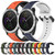 For Garmin Vivoactive3 20mm Convex Loop Two-Color Silicone Watch Band(White+Black)