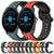 For Garmin Vivoactive3 Music 20mm Convex Loop Two-Color Silicone Watch Band(Dark Green+Black)