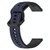 For Garmin Forerunner 645 Music 20mm Convex Loop Two-Color Silicone Watch Band(Midnight Blue+Black)