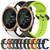 For Garmin Forerunner 645 Music 20mm Convex Loop Two-Color Silicone Watch Band(Midnight Blue+Black)