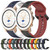 For Amazfit GTR 42MM 20mm Convex Loop Two-Color Silicone Watch Band(Orange+Black)