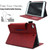For iPad mini 5 / 4 / 3 / 2 / 1 Suede Cross Texture Magnetic Clasp Leather Tablet Case(Red)