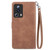 For Xiaomi 13 Lite Embossed Flower Zipper Leather Phone Case(Brown)