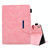 For iPad 9.7 2018&2017/Air 2/Air Suede Cross Texture Magnetic Clasp Leather Tablet Case(Pink)