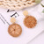 E2002-6 Knock Pattern Deep Cake Bamboo Vine Handmade Woven Earrings Bosomia Style Earrings