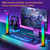 RGB Sound-controlled Rhythmic Response Lights Music Ambient LED Pick-up Lights Charging(Upgrade+APP Black)