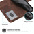 For Samsung Galaxy A34 Skin-feel Flowers Embossed Wallet Leather Phone Case(Brown)
