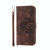 For Motorola Moto G52 Skin-feel Flowers Embossed Wallet Leather Phone Case(Brown)