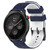 20mm Universal Football Pattern Two-Color Silicone Watch Band(Midnight Blue+White)