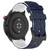 20mm Universal Football Pattern Two-Color Silicone Watch Band(Midnight Blue+White)