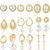 E2209-8 Symphony Asymmetric Love Stud Earrings Jewelry