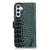 For Samsung Galaxy A24 4G Crocodile Top Layer Cowhide Leather Phone Case(Green)