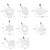 5pcs Stainless Steel Tablecloth Clip Windproof Tablecloth Weights Hanger(Sea Fish TCC0010C)