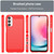 For Samsung Galaxy A24 4G Brushed Texture Carbon Fiber TPU Phone Case(Red) For Samsung Galaxy A24 4G Brushed Texture Carbon Fiber TPU Phone Case(Red)