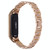 For Xiaomi Mi Band 6 / 5 Universal Three-beads Full Diamond Metal Watch Band(Rose Gold)
