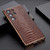 For Samsung Galaxy S23 Ultra 5G Genuine Leather Weilai Series Nano Electroplating Phone Case(Coffee) For Samsung Galaxy S23 Ultra 5G Genuine Leather Weilai Series Nano Electroplating Phone Case(Coffee)