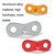 50pcs Outdoor Camping Aluminum Alloy Binocular Wind Rope Buckle Canopy Tent Pull Rope Stop Adjustment Piece, Color: Red