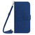 For Xiaomi 13 Lite HT04 Skin Feel Sun Flower Embossed Flip Leather Phone Case with Lanyard(Dark Blue)