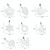 5pcs Stainless Steel Tablecloth Clip Windproof Tablecloth Weights Hanger(Arrow TCC0010F)