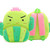 Vegetable Fruit Series Cartoon Plush Kids Backpack Children School Bags(Cactus)