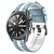 22mm Universal Ocean Style Silicone Two Color Watch Band(Blue White)