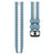 22mm Universal Ocean Style Silicone Two Color Watch Band(Blue White)